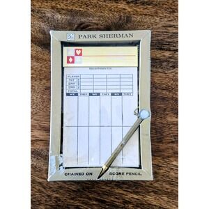 Vintage Park Sherman Bridge Score Pad With Chained On Score Pencil Style #1450